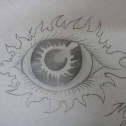Trippy Eyeball Drawing Modern Sketch