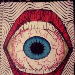 Trippy Eyeball Drawing Picture
