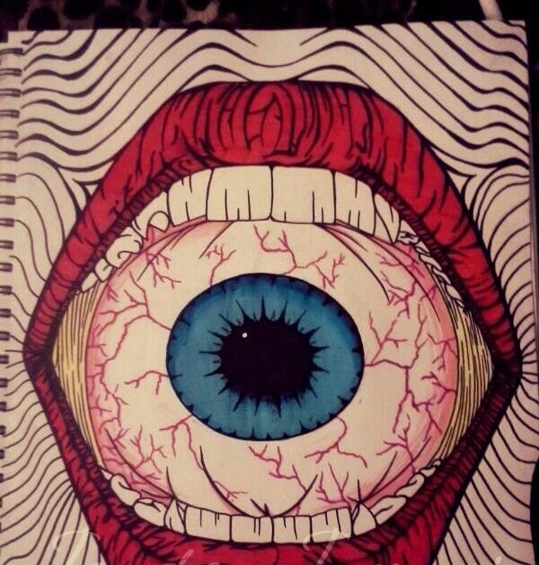 Trippy Eyeball Drawing Picture