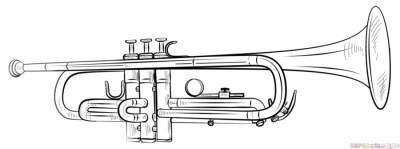 Trumpet, Melody, Performance, Music, Brass Drawing