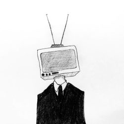 Tv Head Drawing Hand drawn