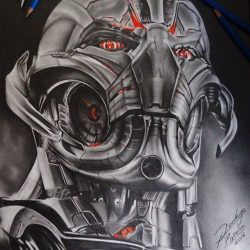 Ultron Drawing Detailed Sketch