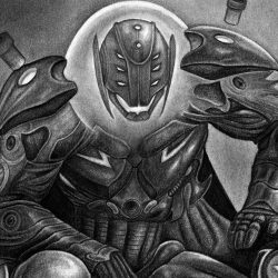 Ultron Drawing Intricate Artwork