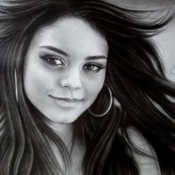 Vanessa Hudgens Drawing Modern Sketch