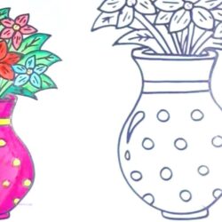 Vase Drawing Creative Style