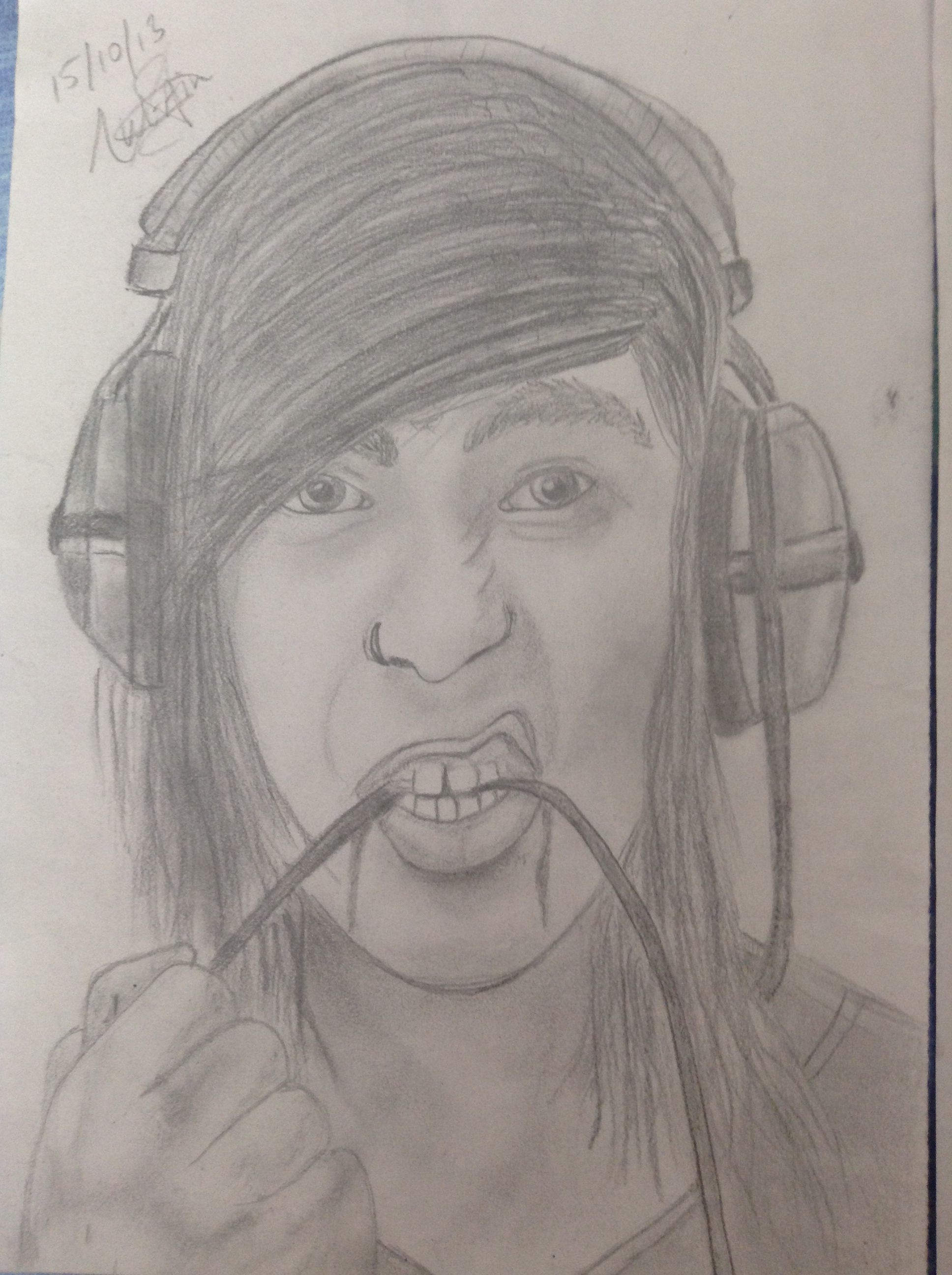 Vic Fuentes Drawing Detailed Sketch