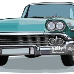 Vintage Car Drawing Realistic Sketch