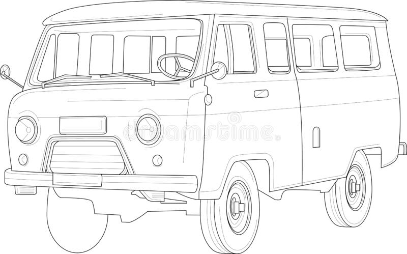 Vintage Car Drawing Sketch