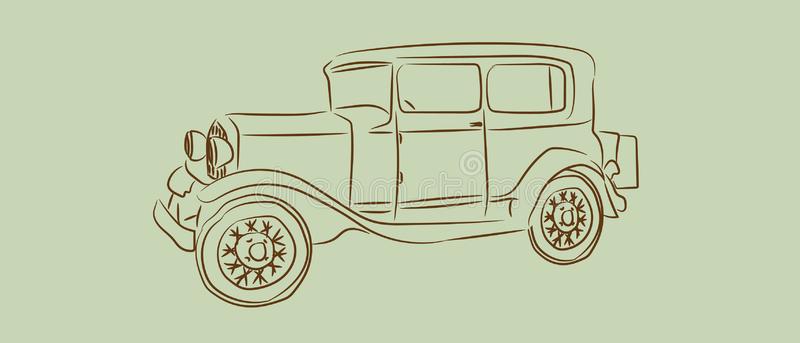 Vintage Car Drawing