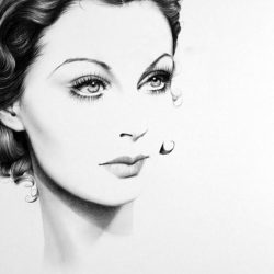 Vivian Leigh Drawing Artistic Sketching