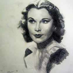 Vivian Leigh Drawing Hand drawn