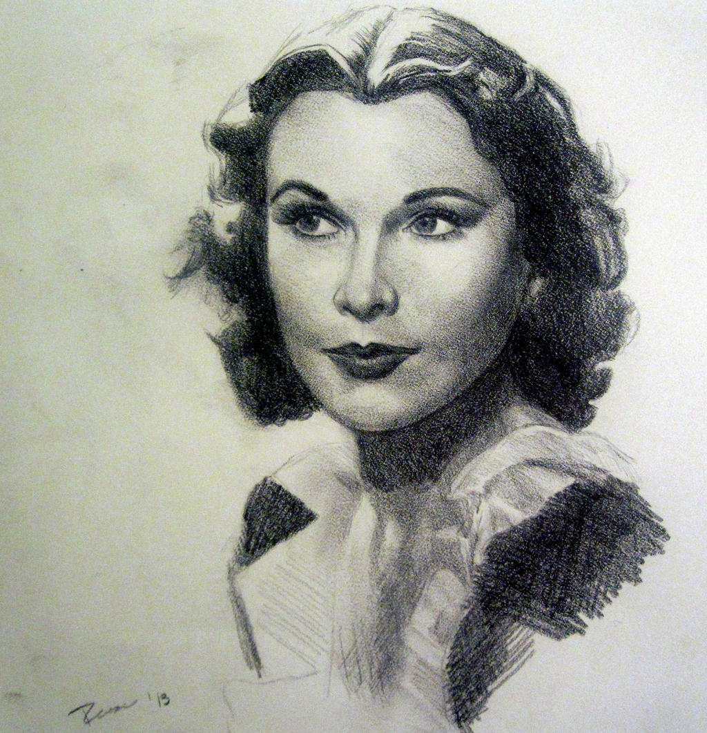 Vivian Leigh Drawing Hand drawn