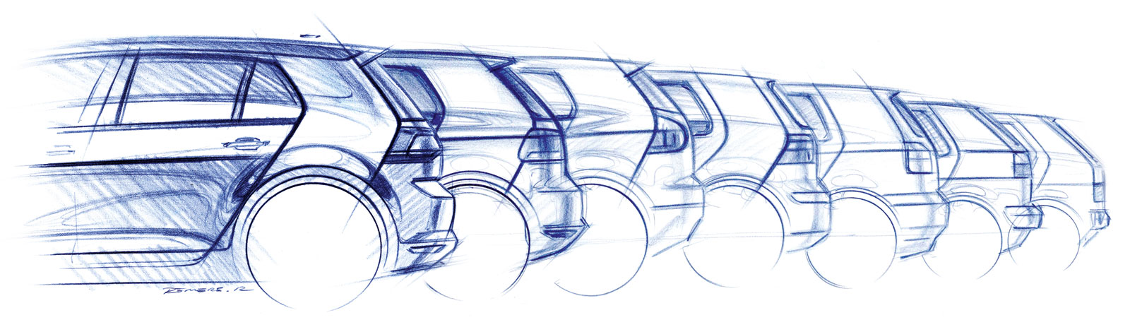 Volkswagen Drawing Artistic Sketching
