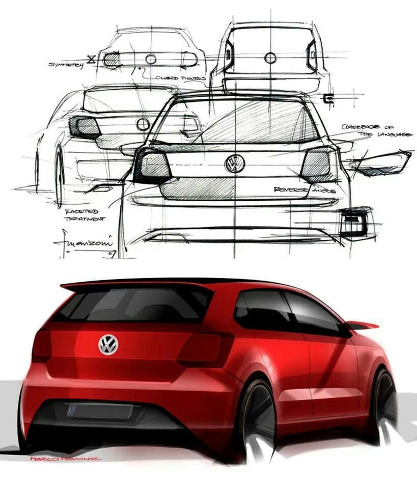 Volkswagen Drawing Beautiful Artwork