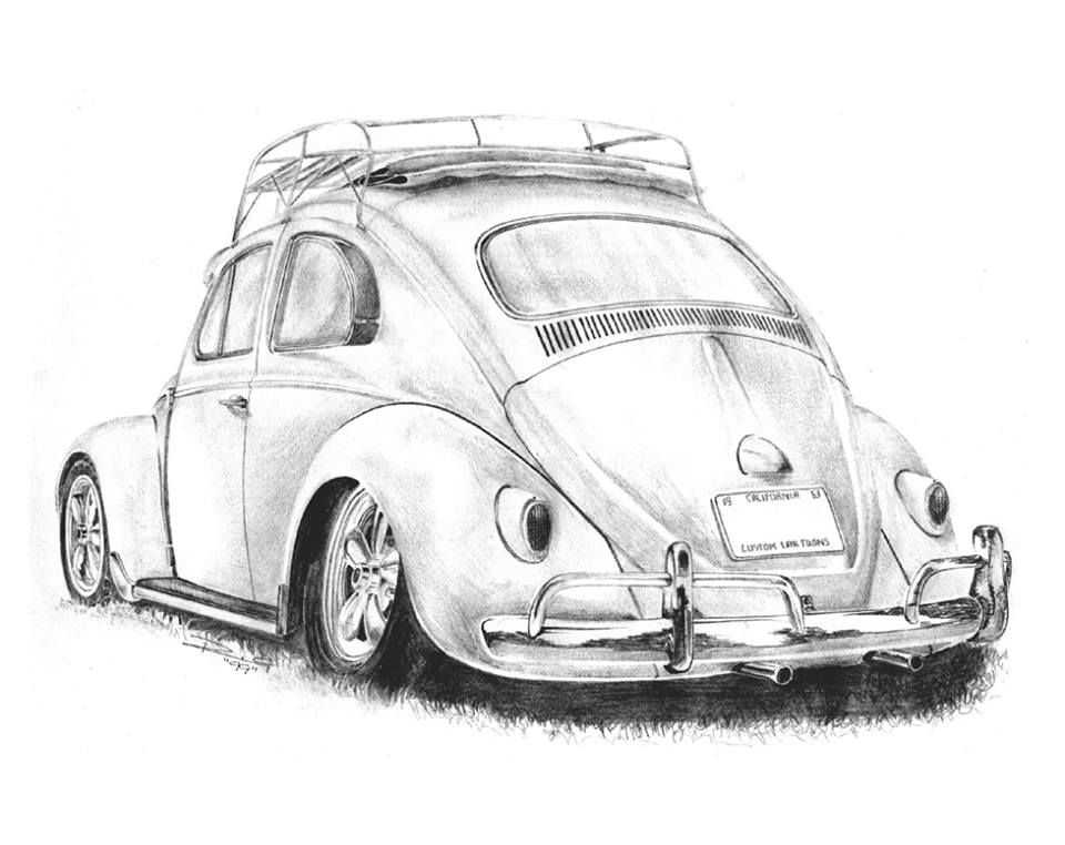 Volkswagen Drawing Professional Artwork