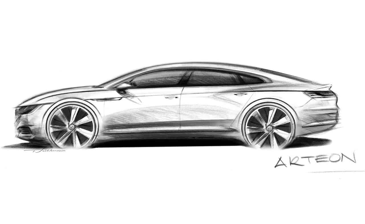 Volkswagen Drawing Realistic Sketch