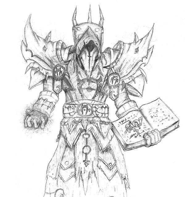 Warlock Drawing Detailed Sketch