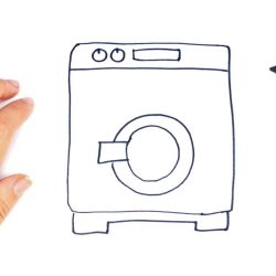 Washing Machine Drawing Art