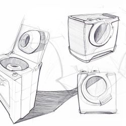 Washing Machine Drawing Artistic Sketching