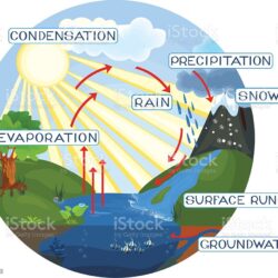 Water Cycle Drawing Sketch