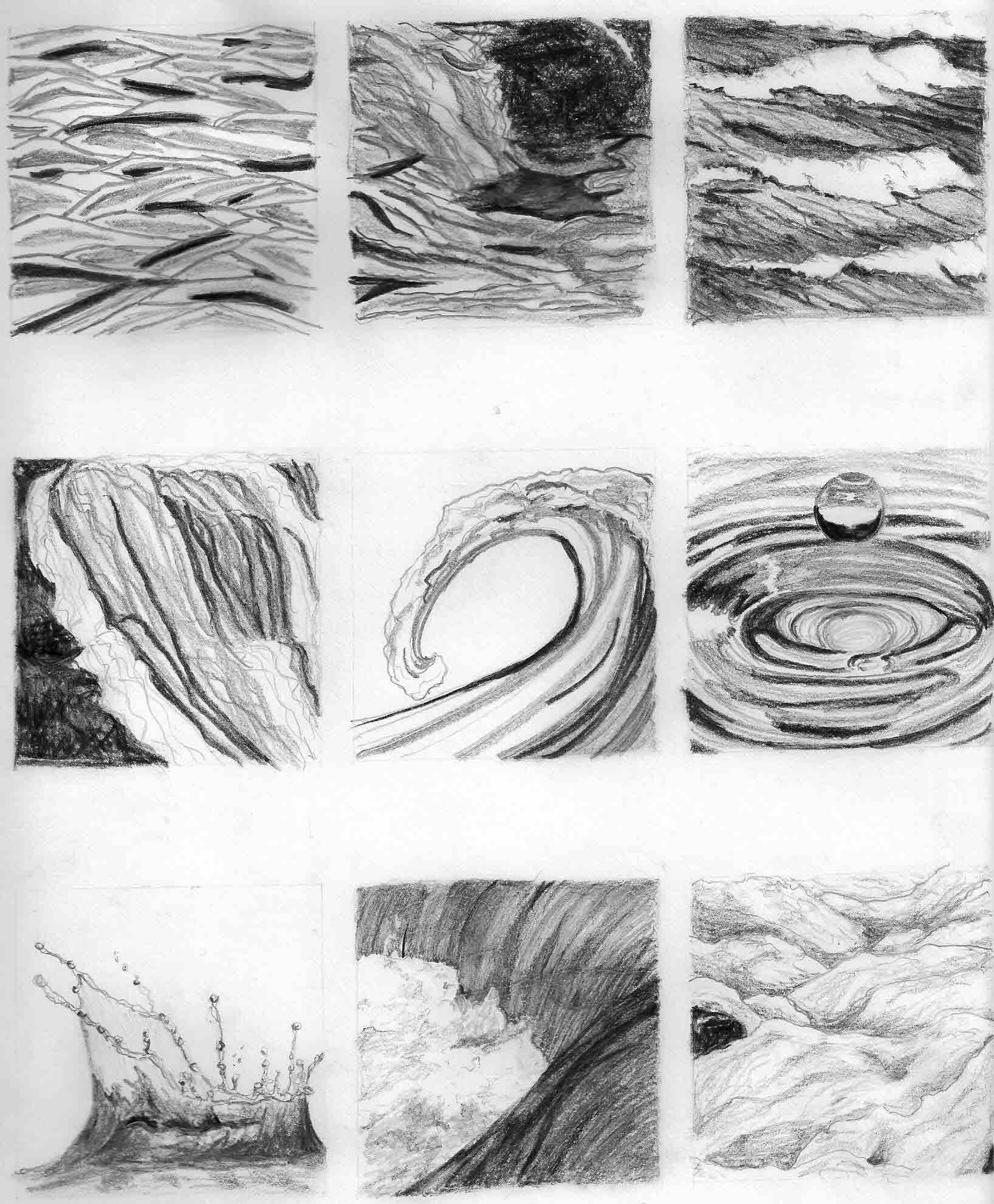 Water Drawing Hand drawn