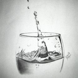 Water Drawing Modern Sketch