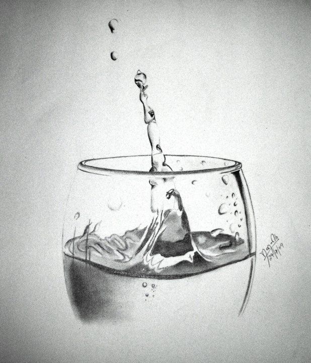 Water Drawing Modern Sketch