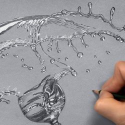 Water Drawing Unique Art