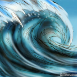 Wave Drawing Unique Art