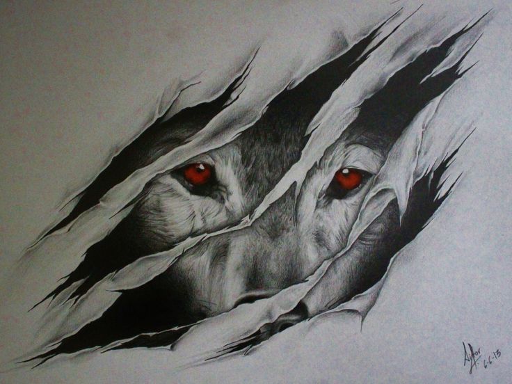 Werewolf Eyes Drawing Stunning Sketch