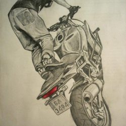 Wheelie Drawing