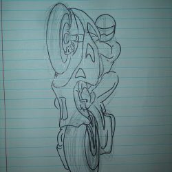 Wheelie Drawing Amazing Sketch