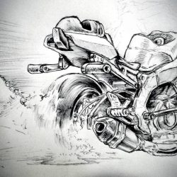 Wheelie Drawing Hand drawn Sketch