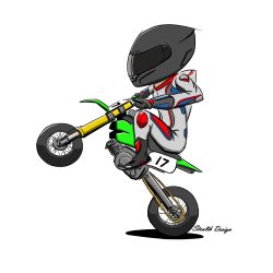 Wheelie Drawing Realistic Sketch