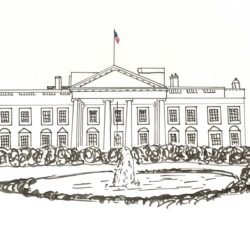 White House Drawing Hand drawn