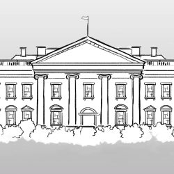 White House Drawing Hand drawn Sketch