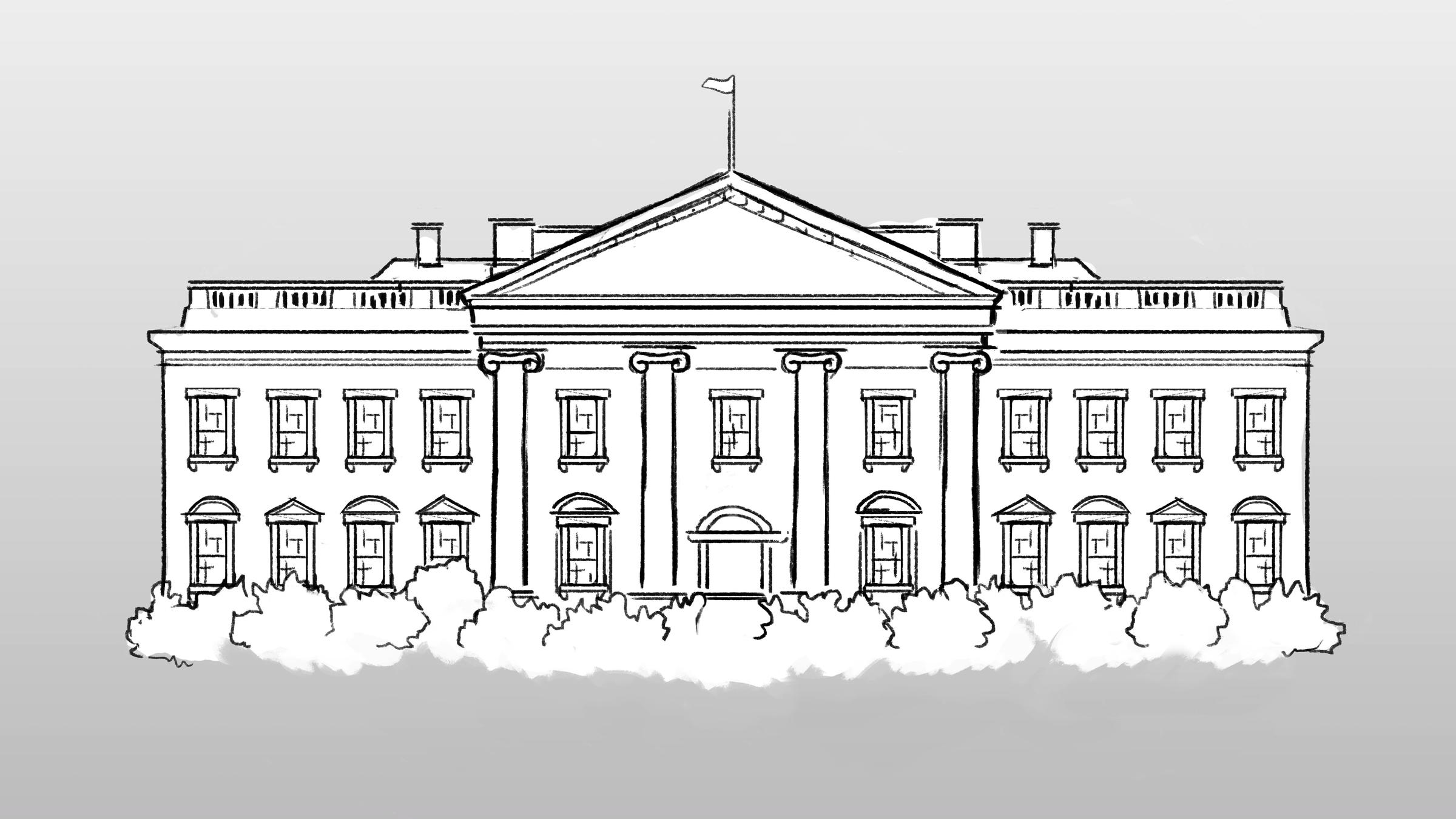 White House Drawing Hand drawn Sketch