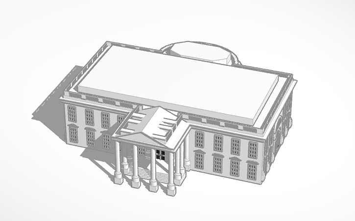 White House Drawing Modern Sketch