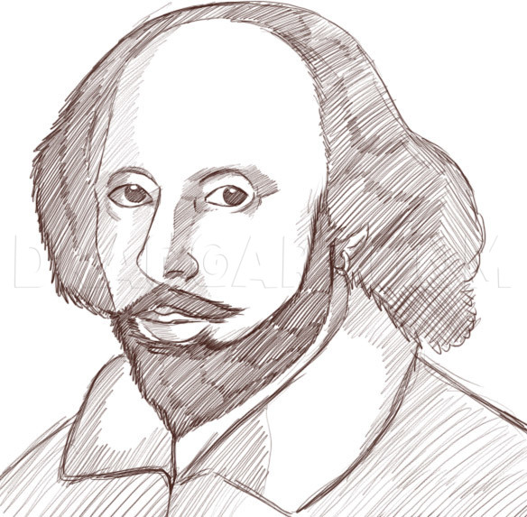 William Shakespeare Drawing Intricate Artwork