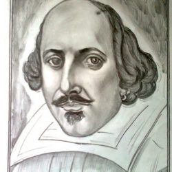 William Shakespeare Drawing Realistic Sketch