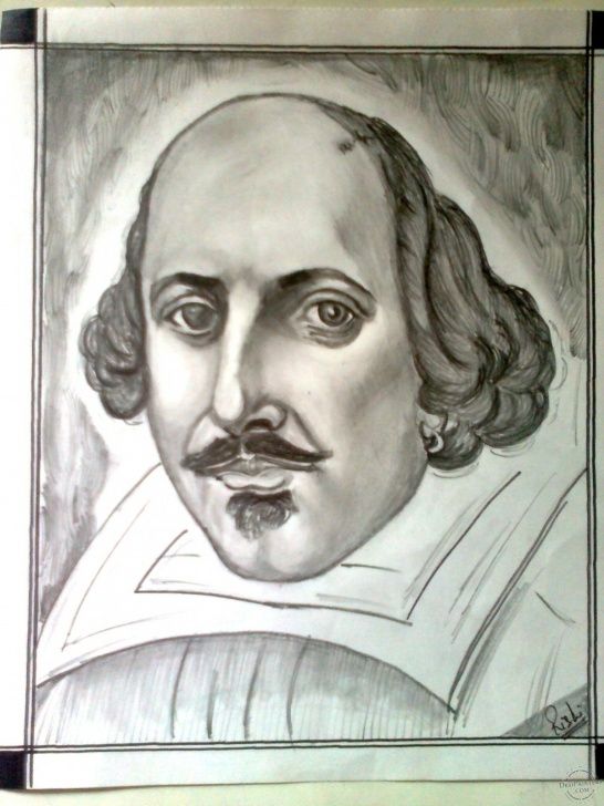 William Shakespeare Drawing Realistic Sketch