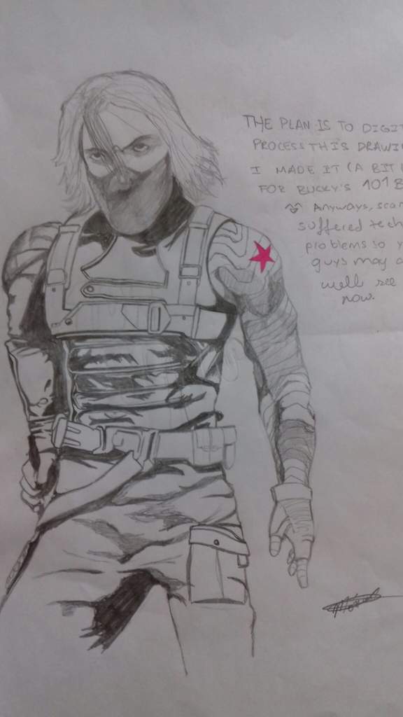 Winter Soldier Drawing Amazing Sketch