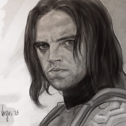 Winter Soldier Drawing Artistic Sketching