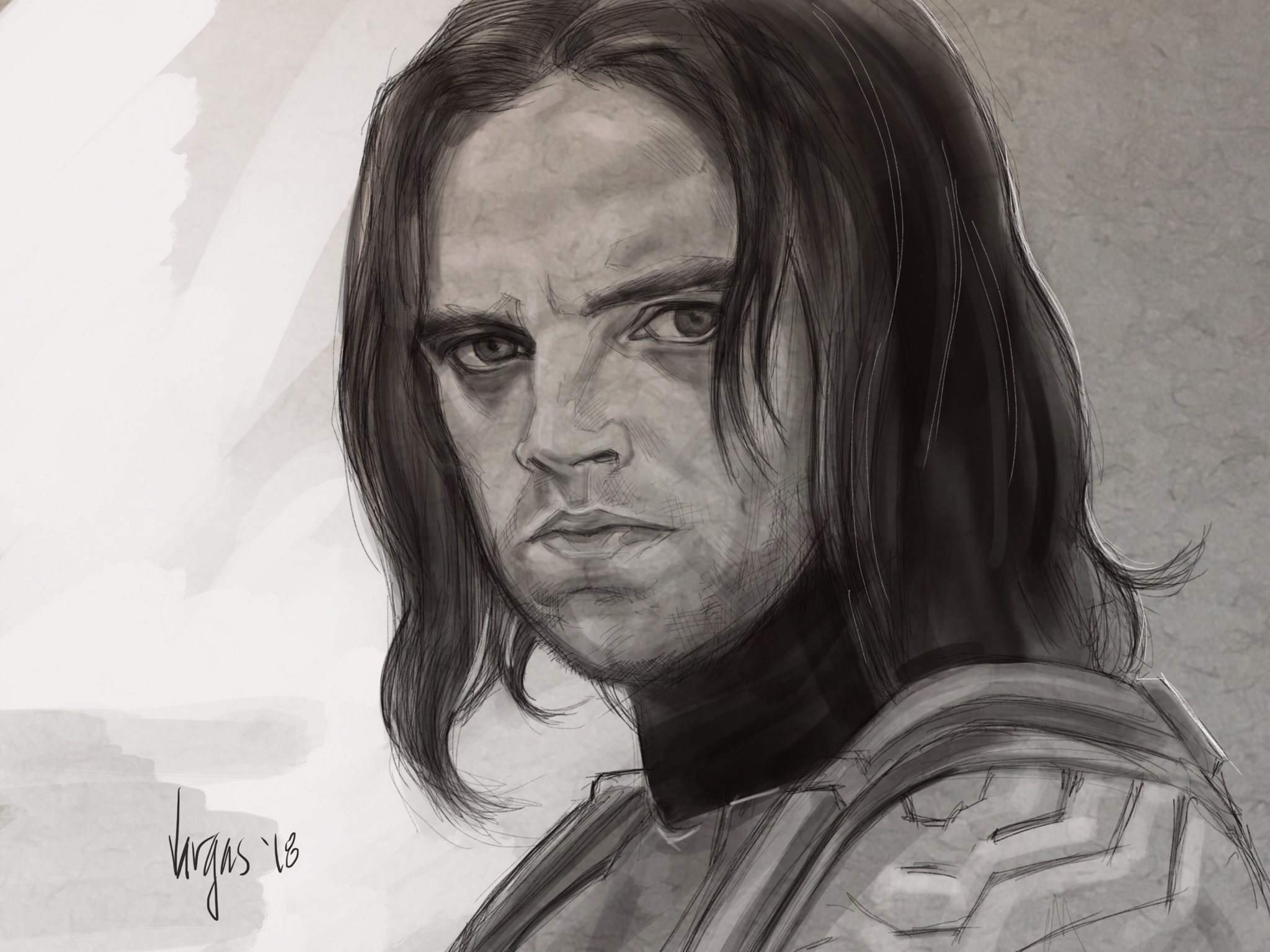 Winter Soldier Drawing Artistic Sketching
