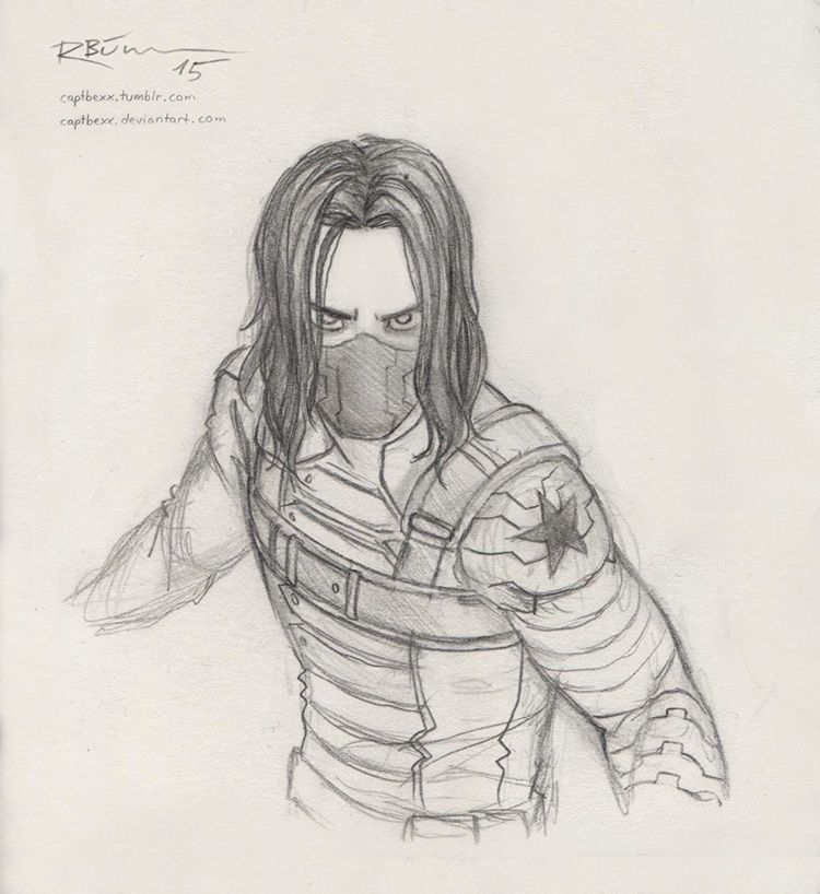 Winter Soldier Drawing Creative Style