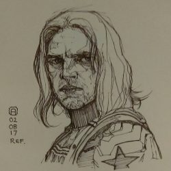 Winter Soldier Drawing Detailed Sketch