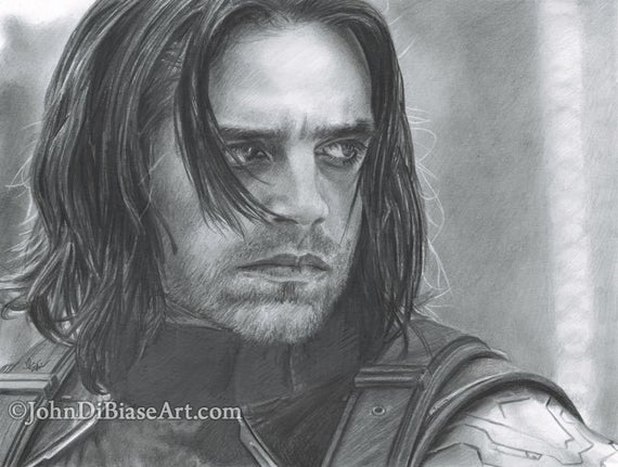Winter Soldier Drawing Hand drawn
