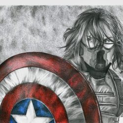 Winter Soldier Drawing Modern Sketch