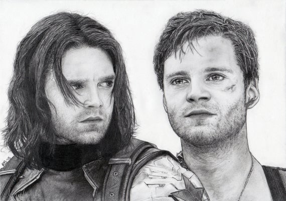 Winter Soldier Drawing Stunning Sketch