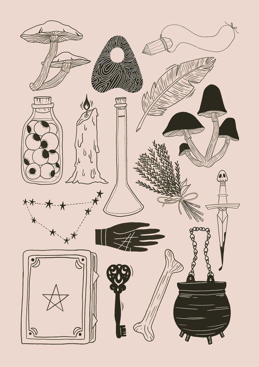 Witch Aesthetic Drawing Artistic Sketching